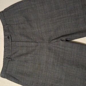 100% Virgin Wool Pendleton Classic Gray/Black Checkered Trousers/Dress Slacks